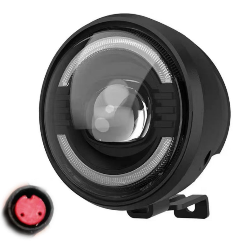 Nulkomma Ebike LED Light 36-60V Electric Bicycle Headlight with Horn