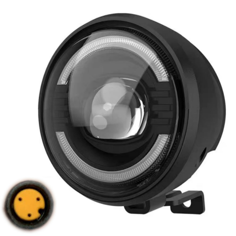 Nulkomma Ebike LED Light 36-60V Electric Bicycle Headlight with Horn