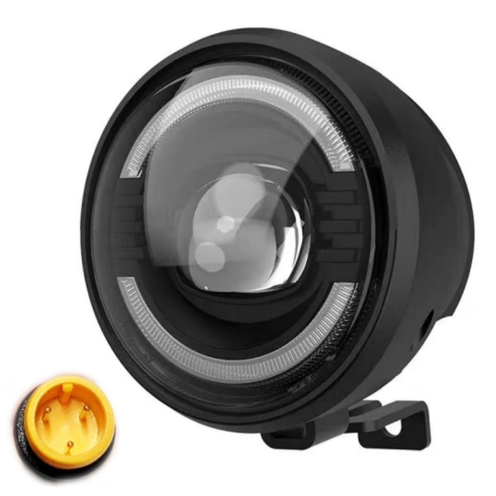 Nulkomma Ebike LED Light 36-60V Electric Bicycle Headlight with Horn