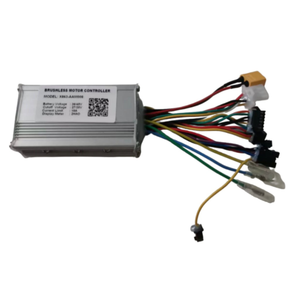 NULKOMMA X863-AAM008 Electric Bike Controller 36/48V 18A Brushless Motor Controller for Ebike Scooter Display Meter 2Hao