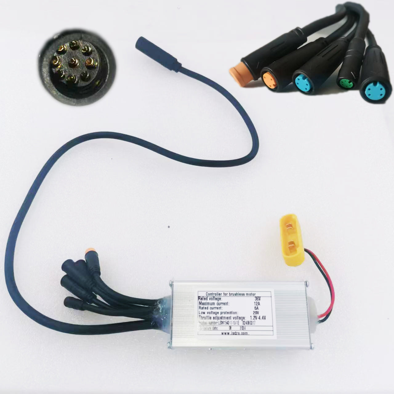LSW1542-1-10-1E Electric Bicycle Controller DC36V 6A Brushless Motor Controller for E-Bike Scooter