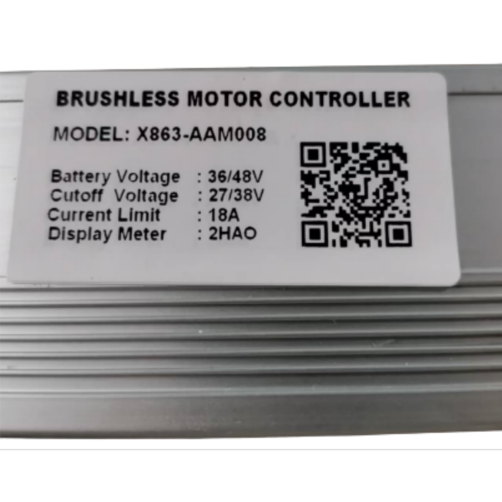 NULKOMMA X863-AAM008 Electric Bike Controller 36/48V 18A Brushless Motor Controller for Ebike Scooter Display Meter 2Hao