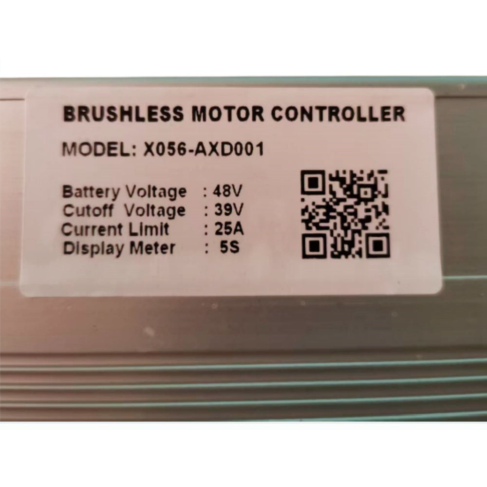 Nulkomma X056-AXD001 Electric Bike Controller 48V 25A Brushless Motor Controller for Ebike Scooter 5S Display Meter