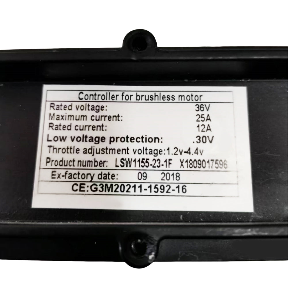 NULKOMMA LSW1155-23-1F Electric Bike Brushless Motor Controller 36V 25A Ebike Controller
