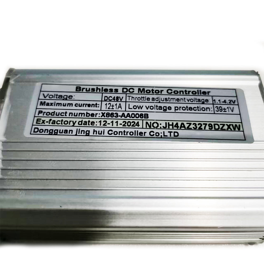 NULKOMMA X863-AA006B Electric Bike Controller JH4AZ3279DZXW DC48V 12A Brushless Motor Controller for Ebike Scooter