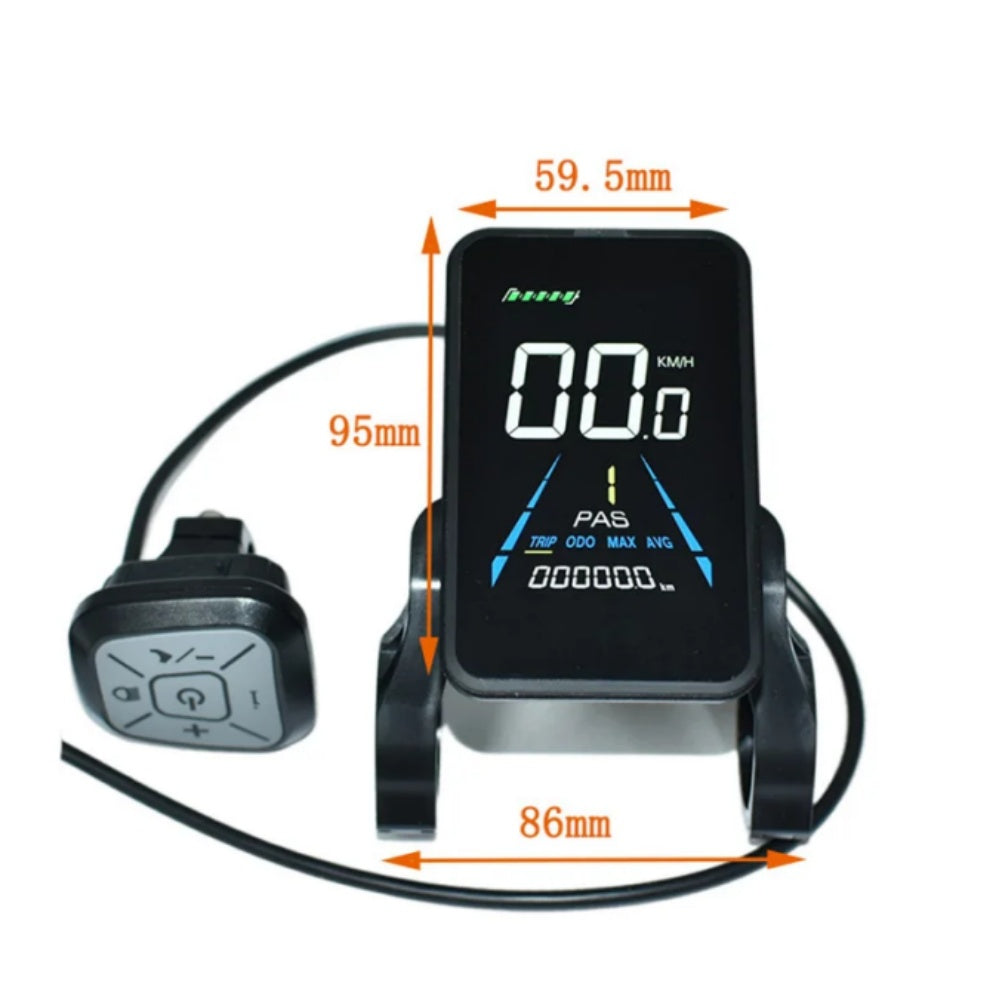 Nulkomma YL81F Ebike LCD Display Meter with 5-pin Male Connector
