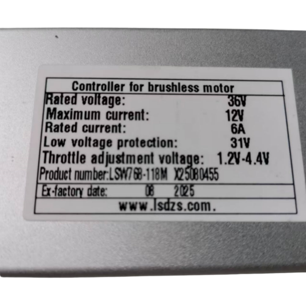 Nulkomma LSW768-118M Brushless Motor Controller 36V 12A Ebike Controller