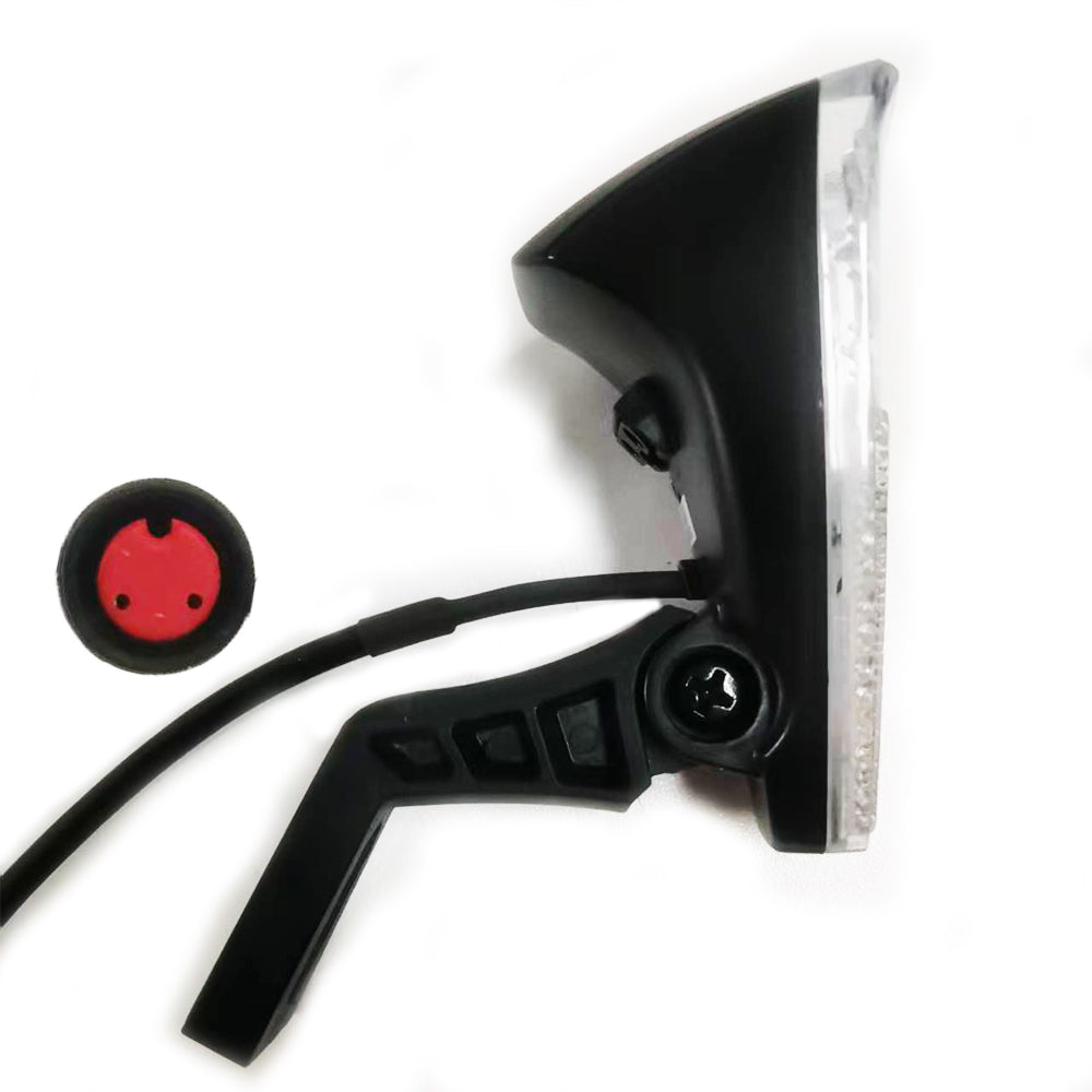 NULKOMMA Electric Bike Headlight for Night Riding LED Front Light Suitable for 24V 36V 48V Battery Controller Ebike Accessories Waterproof 2-pin Female Connector LED Light for E-Bike Scooter