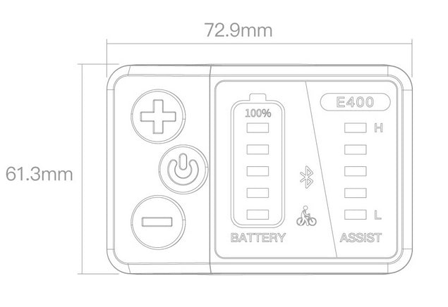 Bigstone E400 Ebike LED Display Meter 5V
