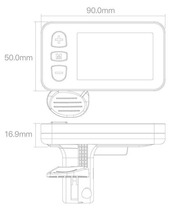 Bigstone C300T Ebike LCD Display Meter 24V/36V/48V