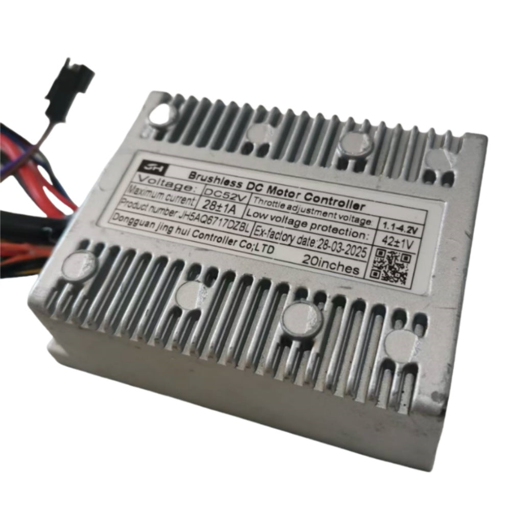 NULKOMMA JH5AQ6717DZBL Electric Bicycle Controller DC52V 28A Brushless Motor Controller for E-Bike 20inches