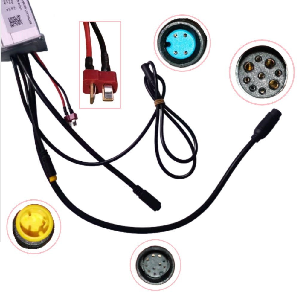 Nulkomma X056-AXD001 Electric Bike Controller 48V 25A Brushless Motor Controller for Ebike Scooter 5S Display Meter