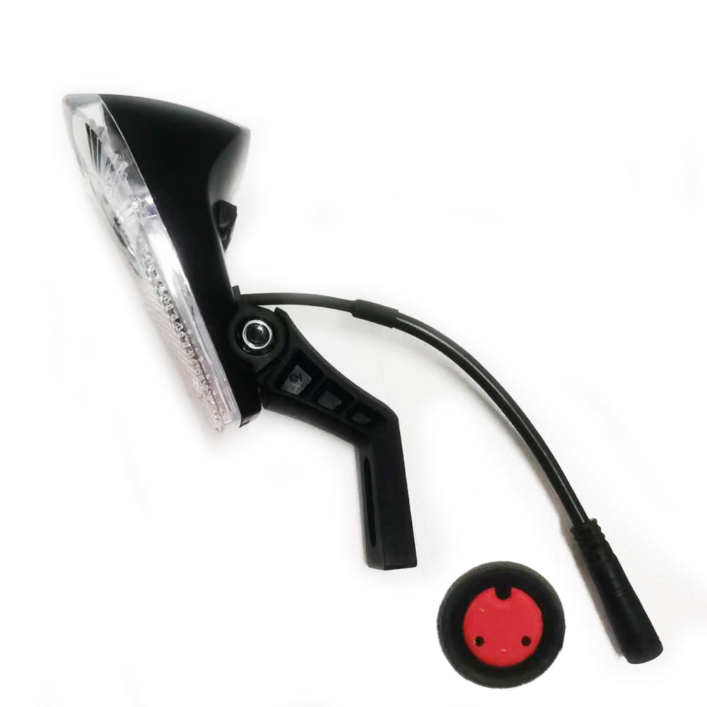 NULKOMMA Electric Bike Headlight for Night Riding LED Front Light Suitable for 24V 36V 48V Battery Controller Ebike Accessories Waterproof 2-pin Female Connector LED Light for E-Bike Scooter