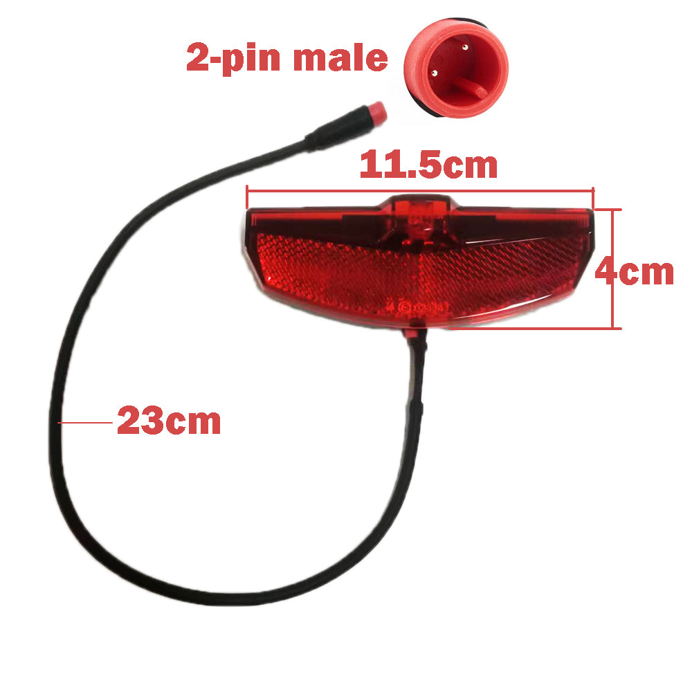 NULKOMMA Ebike Tail Light 24V 36V 48V LED Warning Light Night Cycling Equipment Bicycle Conversion Accessories E-Bike Rear Light Waterproof Connector
