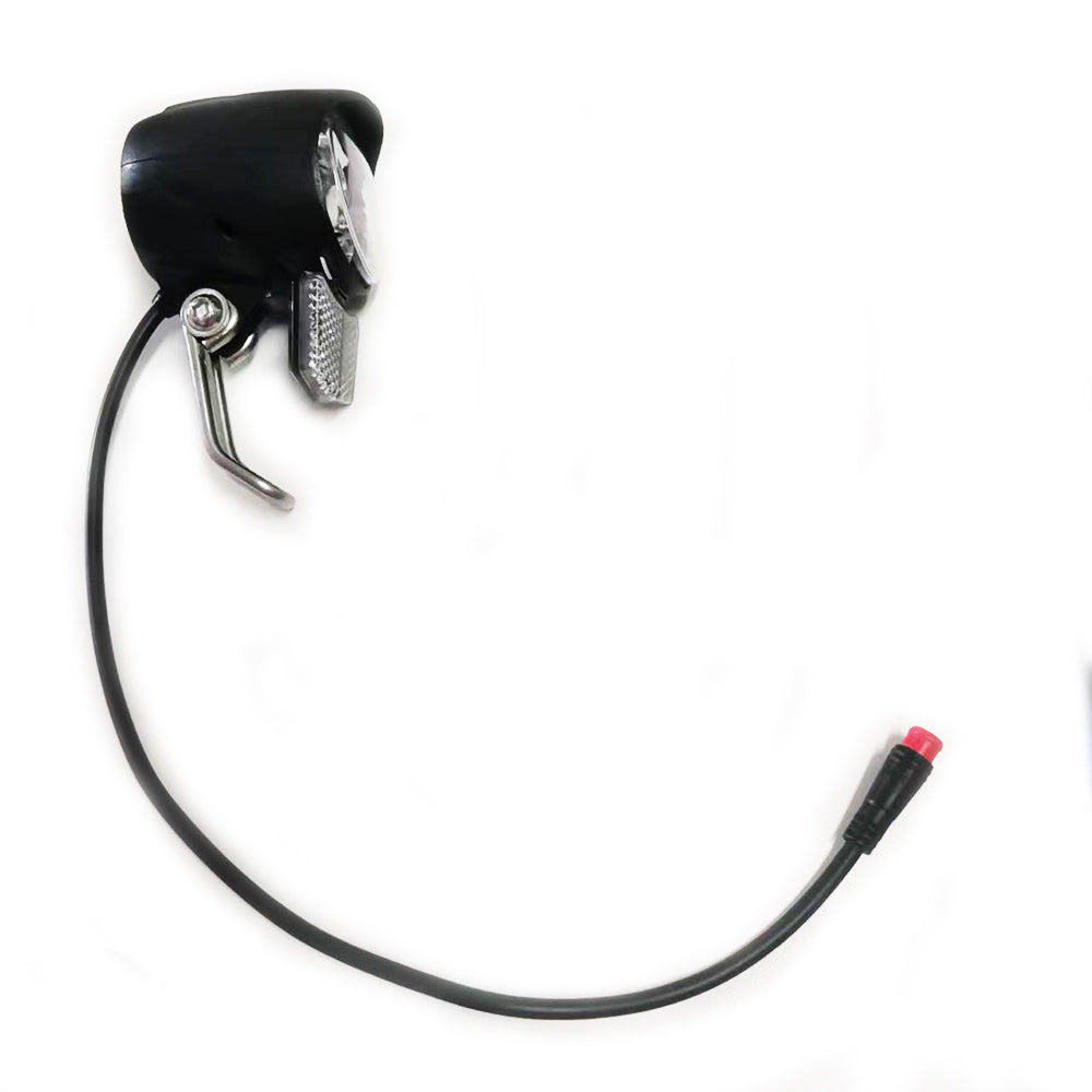 Electric Bike Headlight for Night Riding LED Front Light Suitable for 24V 36V 48V Battery Controller Waterproof 2-pin Male Connector Headlight for E-Bike Scooter