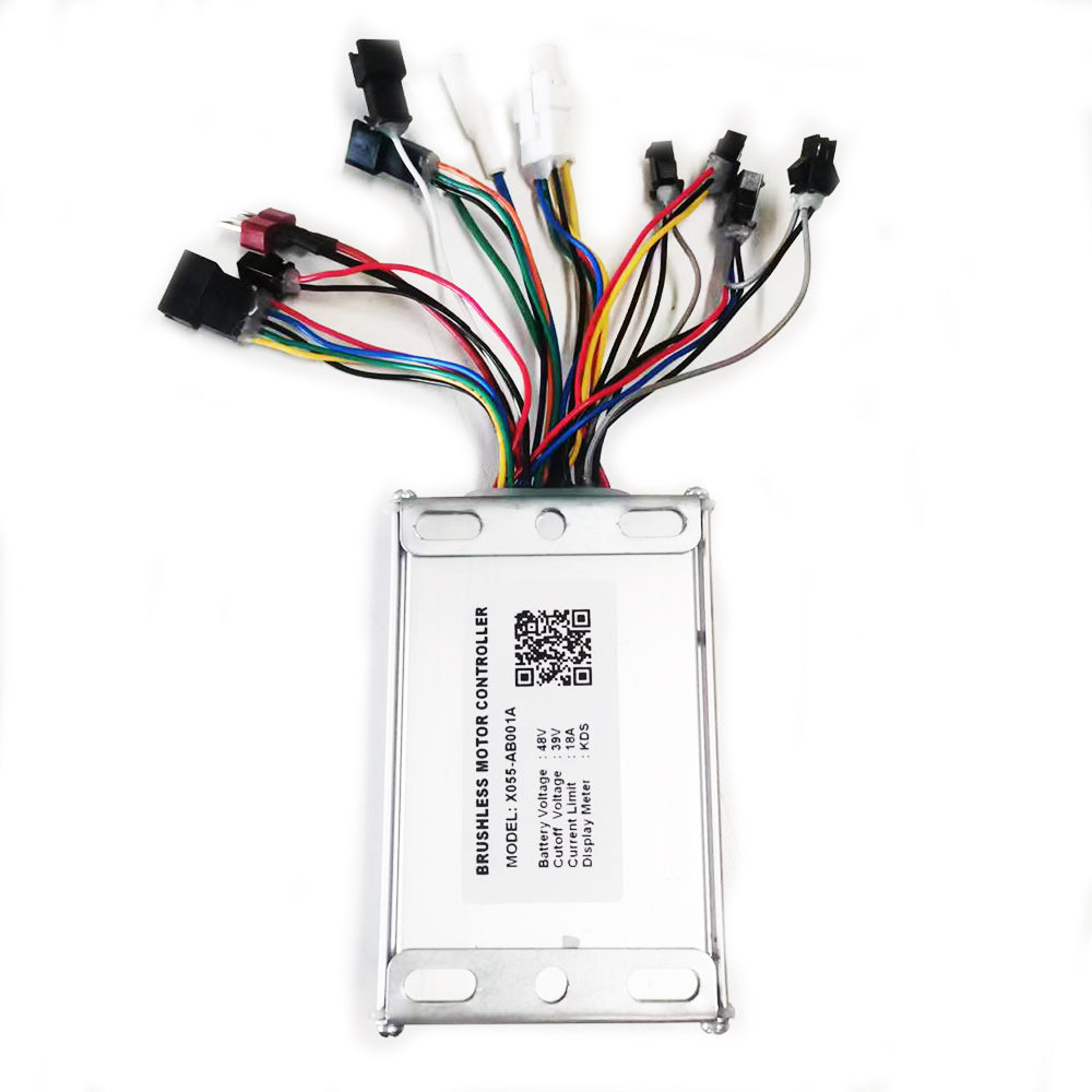 NULKOMMA X055-AB001A Electric Bicycle Brushless Motor Controller DC48V 18A Aluminium Alloy Controller for KDS Display Meter