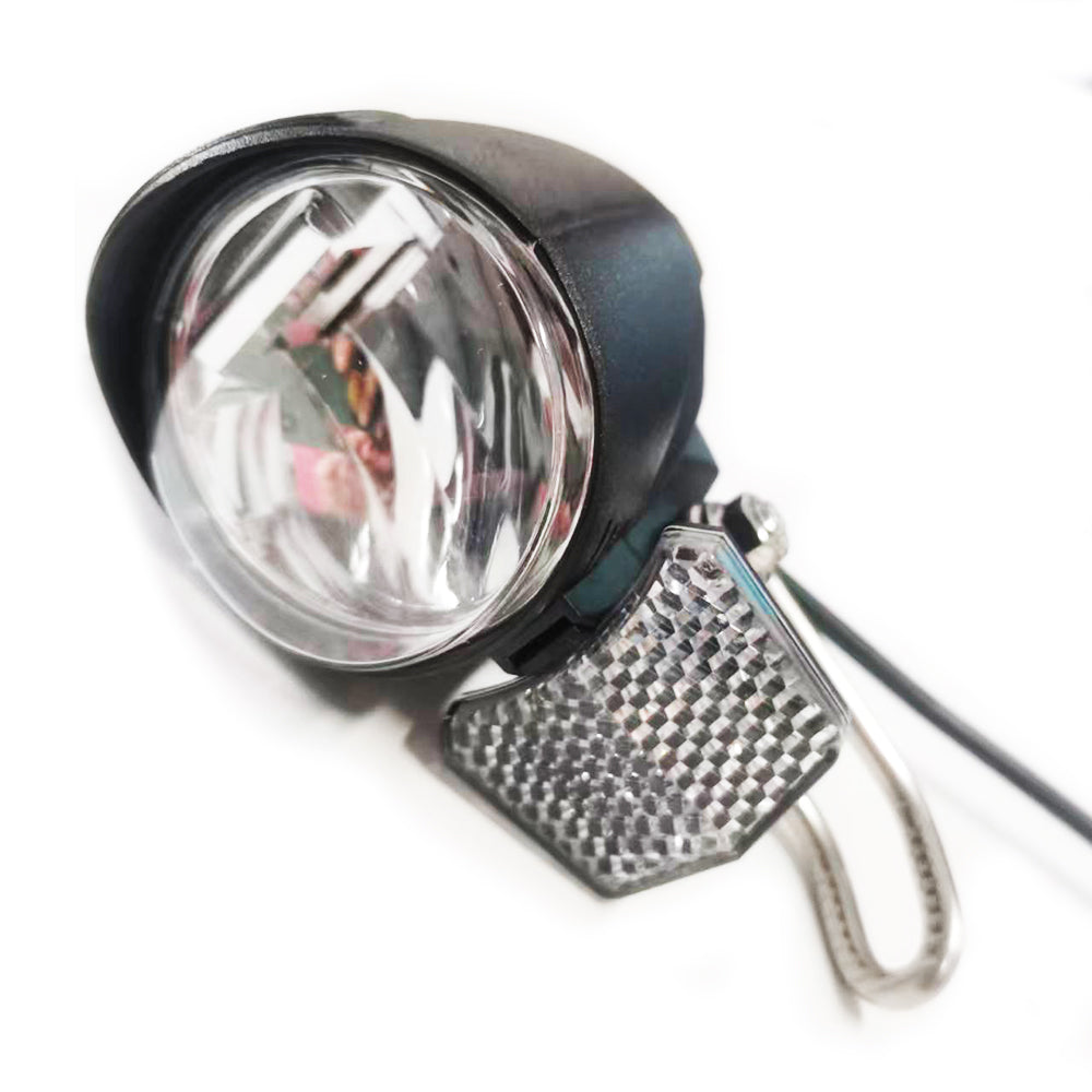 Electric Bike Headlight for Night Riding LED Front Light Suitable for 24V 36V 48V Battery Controller Waterproof 2-pin Male Connector Headlight for E-Bike Scooter