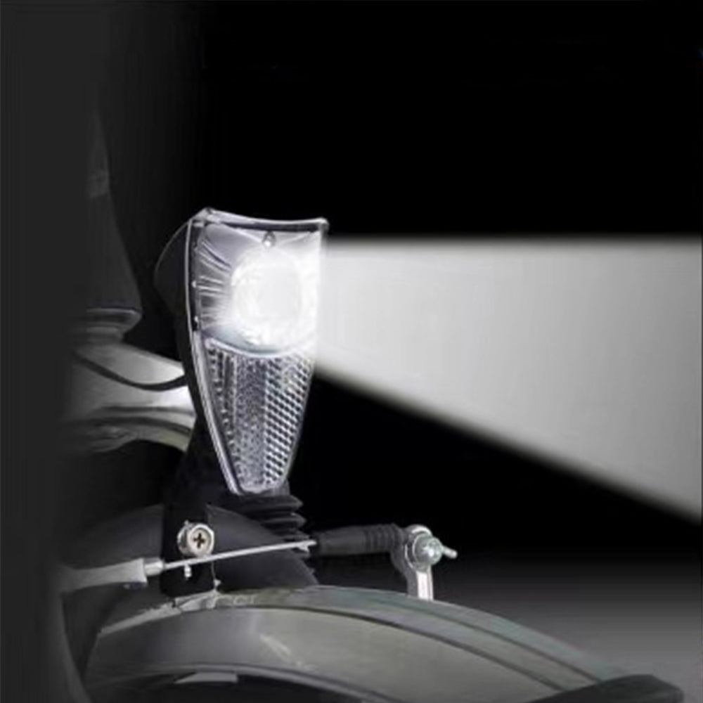 NULKOMMA Electric Bike Headlight for Night Riding LED Front Light Suitable for 24V 36V 48V Battery Controller Ebike Accessories Waterproof 2-pin Female Connector LED Light for E-Bike Scooter