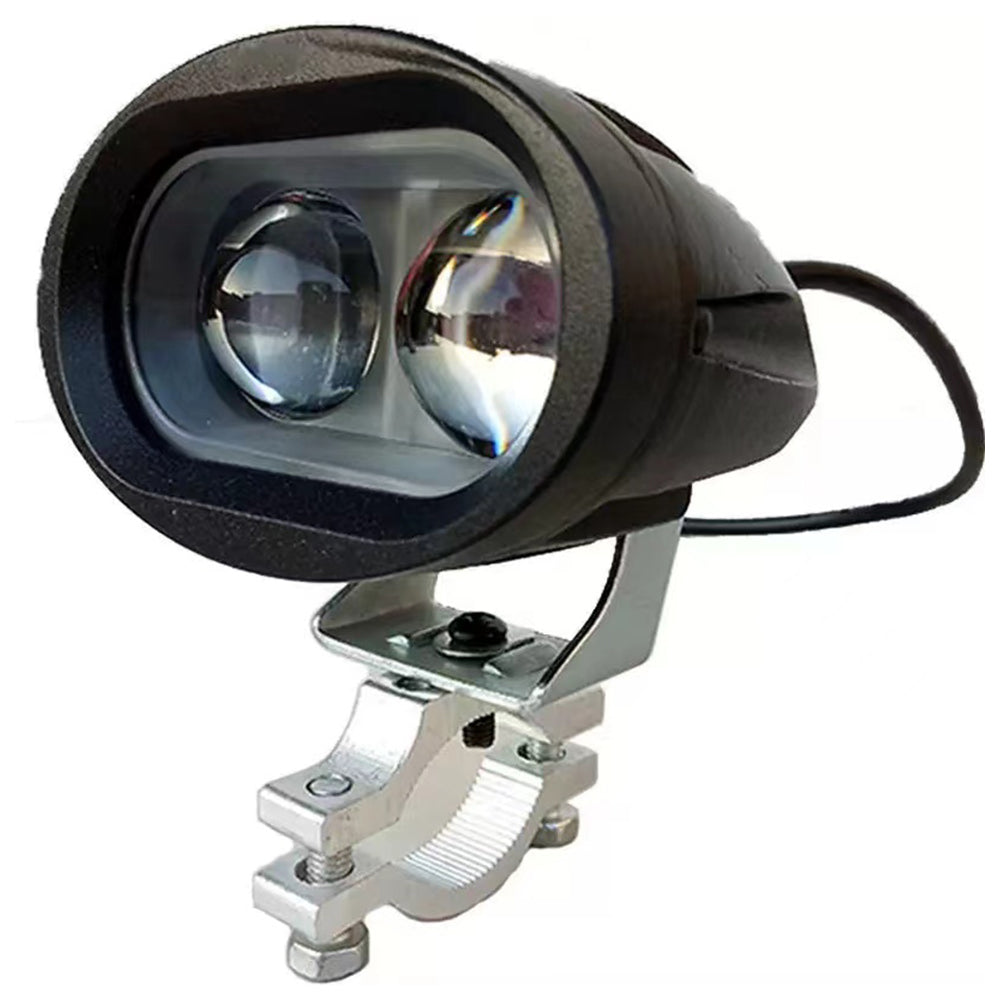 Electric Bike LED Light Super Bright Angel Eye Light Spotlight Waterproof 12V-60V Ultra Bright Safety LED Light for Ebike Scooter Mounting on Front Fork