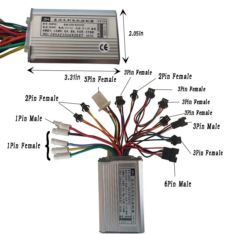 JH4AZ3026XZKET Brushless Motor Controller JH48V6G DC48V 13A