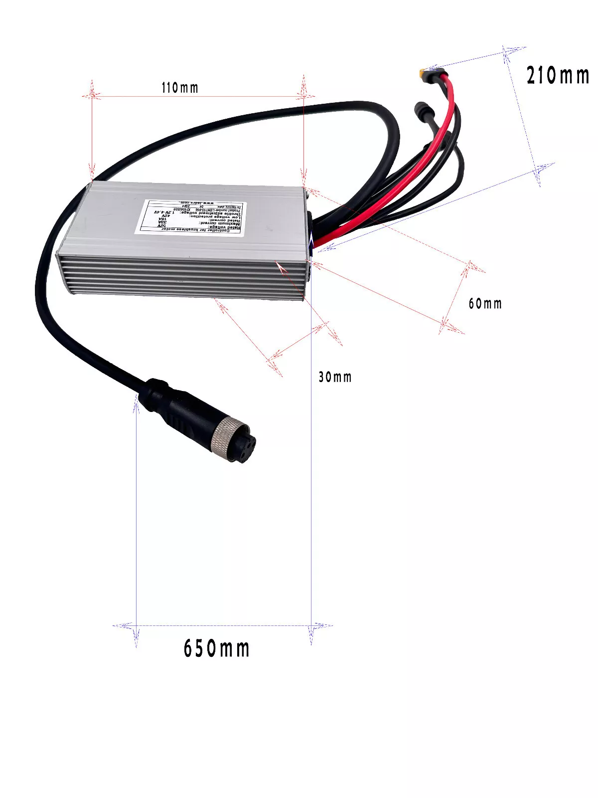 LSW765-86E Brushless Motor Controller DC52V 16A for Ebike Scooter