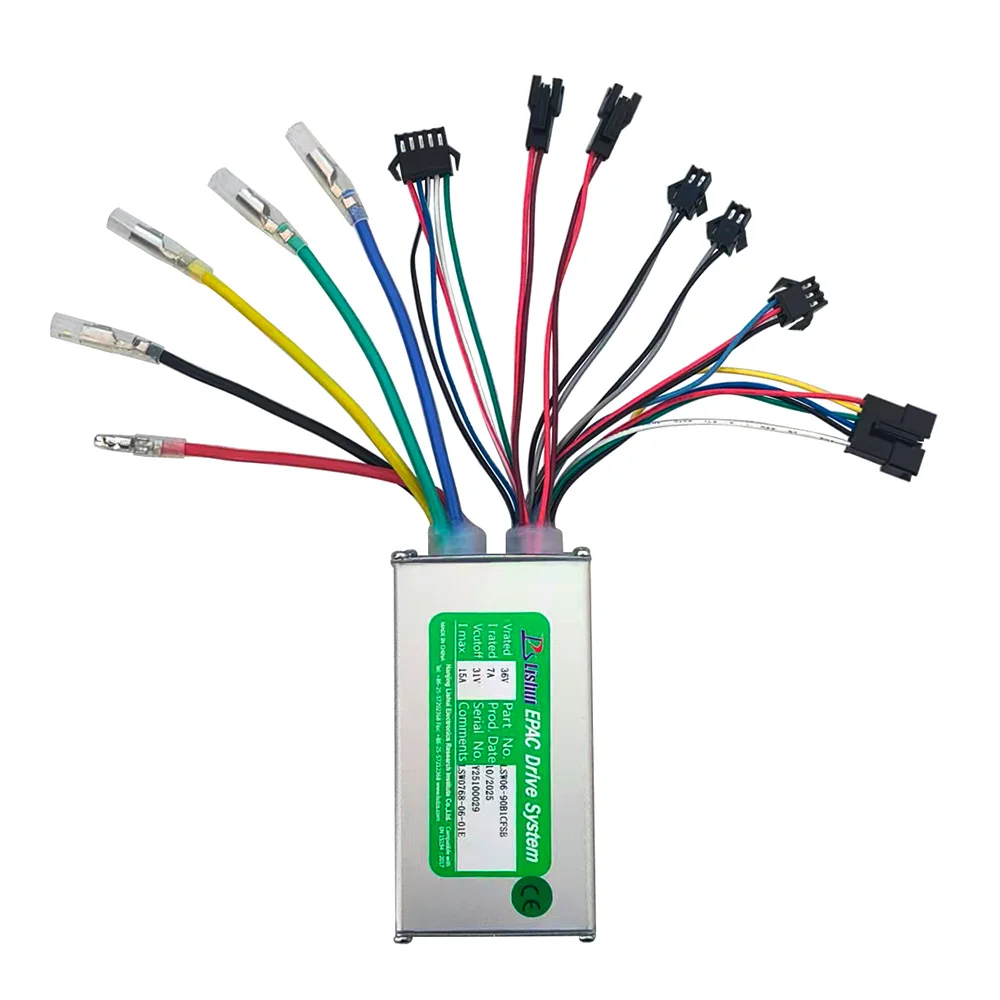 Nulkomma Ebike Brushless Motor Controller LSW0768-06-01E 36V 15A Suitable for Electric Bicycles Scooters Fat-Tire Bikes Speed Controller