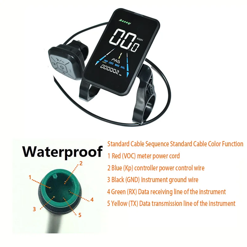 Nulkomma EBike Display Screen Meter Fatbike Computer Speed Control Panel 36V 48V 52V speedometer for Engwe Bike Accessories YL81F Yolin
