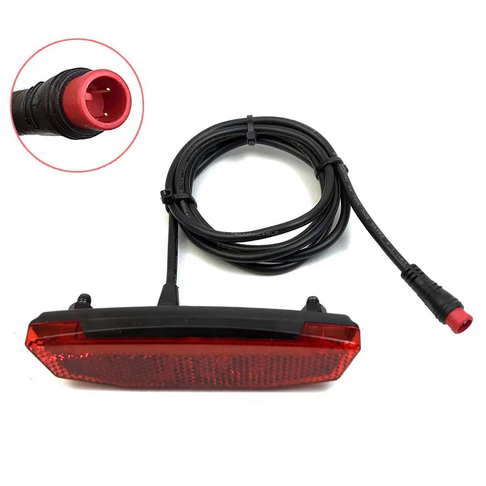 NULKOMMA Ebike Tail Light 6V-60V LED Warning Light Night Cycling Equipment Bicycle Conversion Accessories E-Bike Rear Light Waterproof Connector