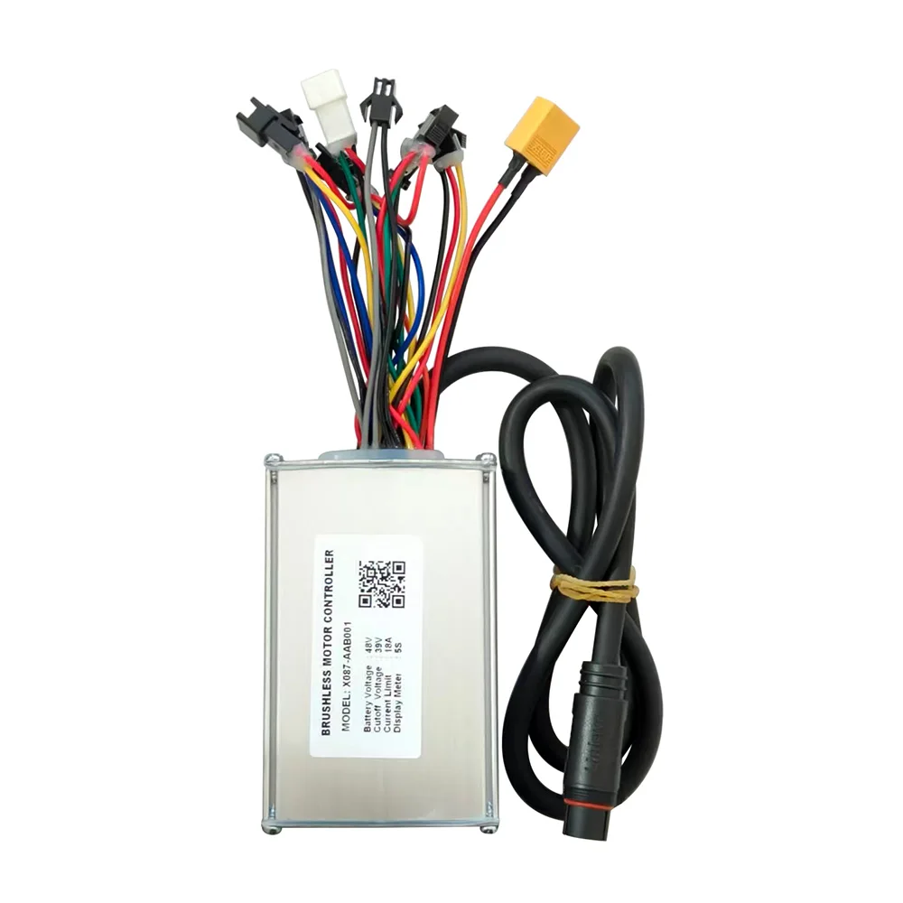 Nulkomma Electric Bike Brushless Motor Controller X087-AAB001 48V 18A for 5S Protocol Display Electric Scooters MTB Speed Controller