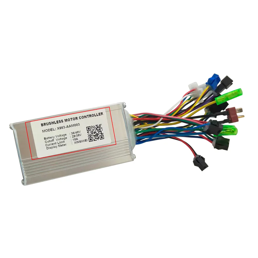 Nulkomma X863-AAM003 36/48V 18A Ebike Brushless Motor Controller for XINSIWEI Protocol Electric Scooters Speed Parts MTB Fat Bikes