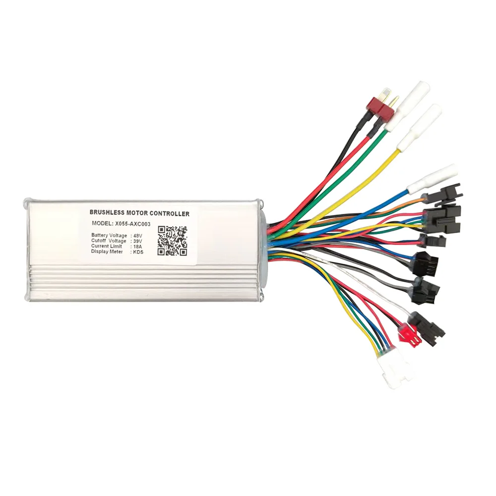 Nulkomma E-bike Controller Brushless Motor Speed Controller X055-AXC003 48V 18A Universal for Electric Bike Fat Tire Bike MTB