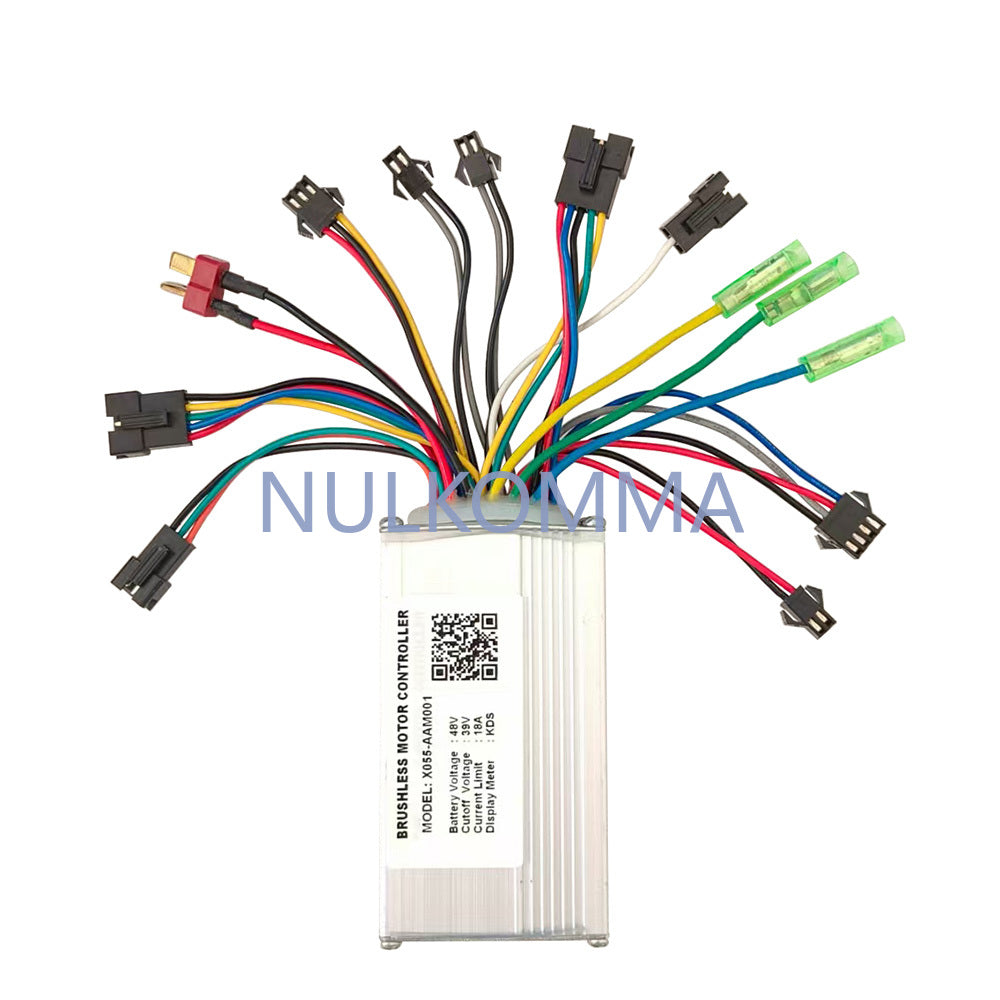NULKOMMA 48V 18A Brushless Motor Controller X055-AAM001 Electric Bicycle Scooter Speed Controller with KDS Protocol Display