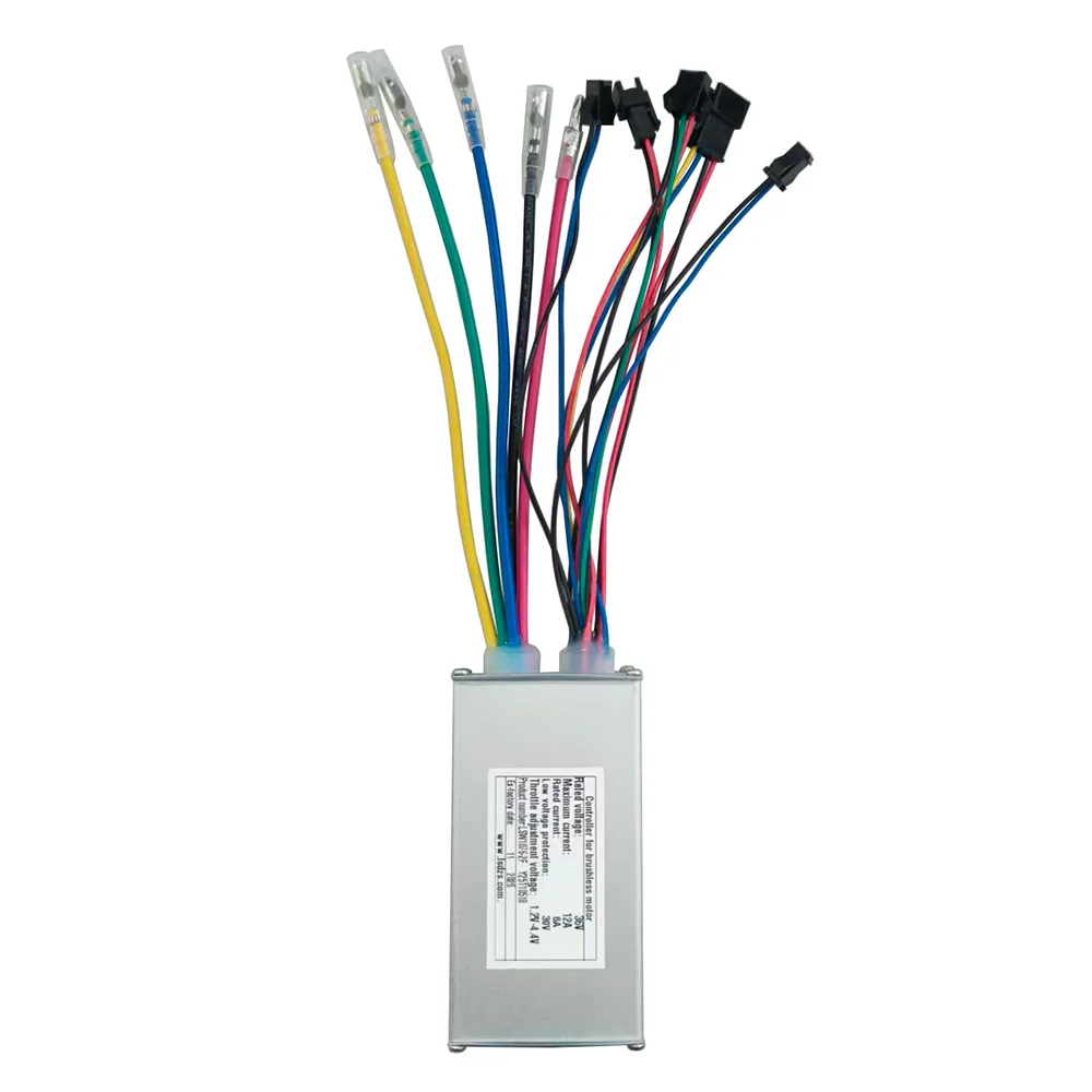 Nulkomma LSW1076-2F Electric Bicycle Brushless Motor Controller 36V 6A for Electric Scooters Fat Bike MTB Ebike Speed Controller