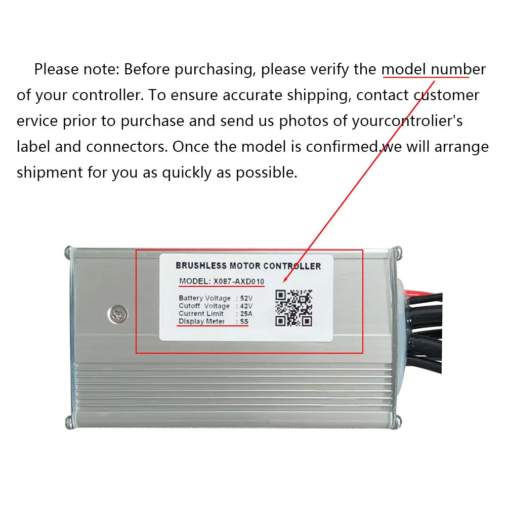 Nulkomma X087-AXD010 Electric Bicycle MTB Scooter 52V Controller Brushless Motor EBIKE Modified Parts 5S Communication Protocol