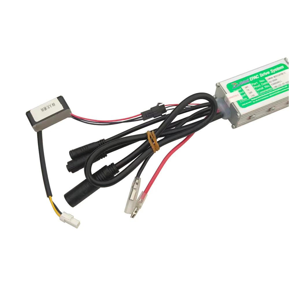 Nulkomma Brushless Motor Controller for Ebike LSW06-MINIAFSB-U 36V 7A Display Speed Controller for Electric Scooters and MTB