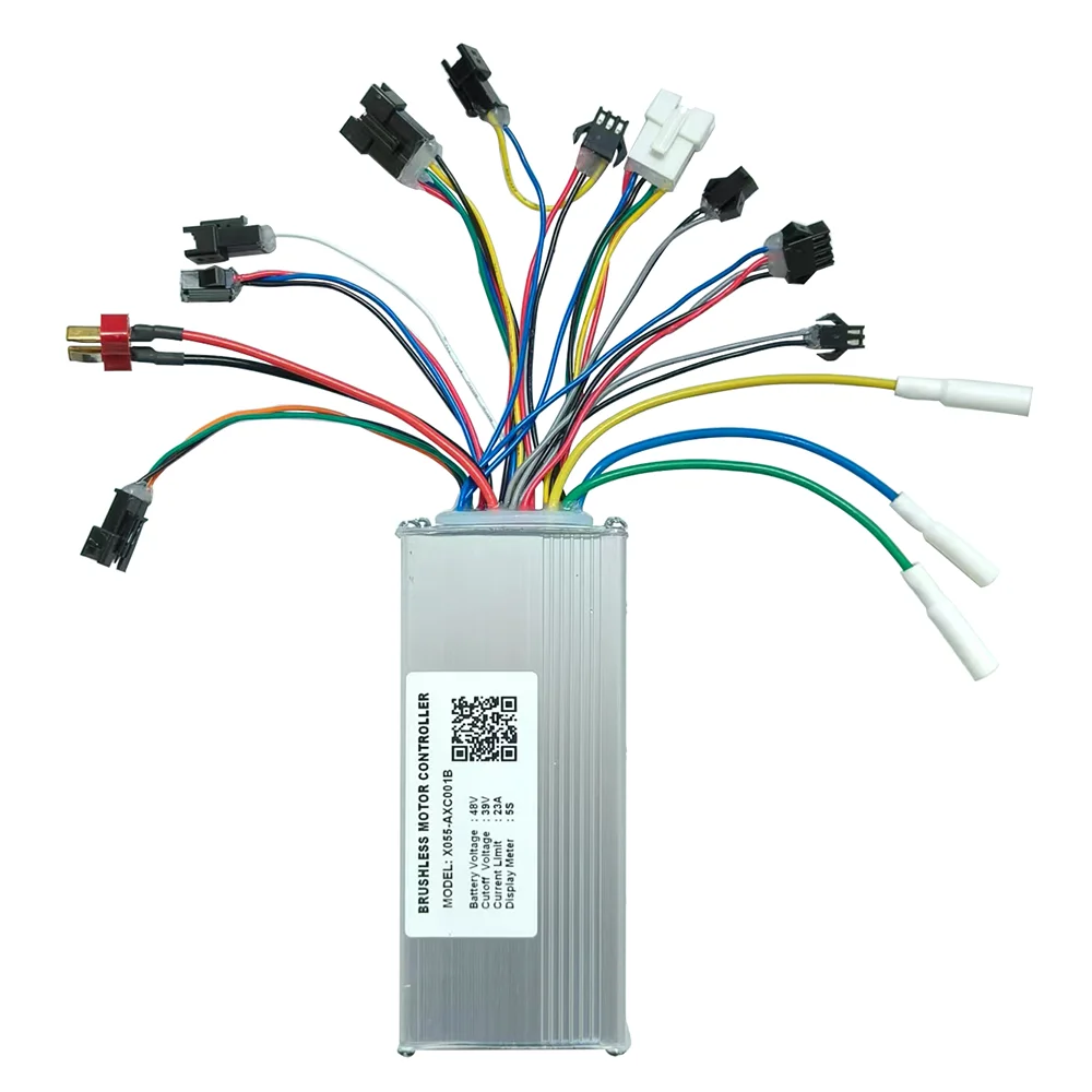 Nulkomma E-bike Brushless Motor Controller X055-AXC001B 48V 23A for 5S Protocol Display Electric Scooters MTB Fat Bikes Accessories
