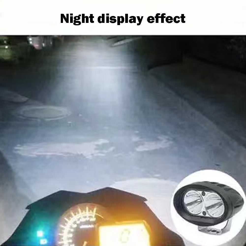 Electric Bike LED Light Super Bright Angel Eye Light Spotlight Waterproof 12V-60V Ultra Bright Safety LED Light for Ebike Scooter Mounting on Front Fork