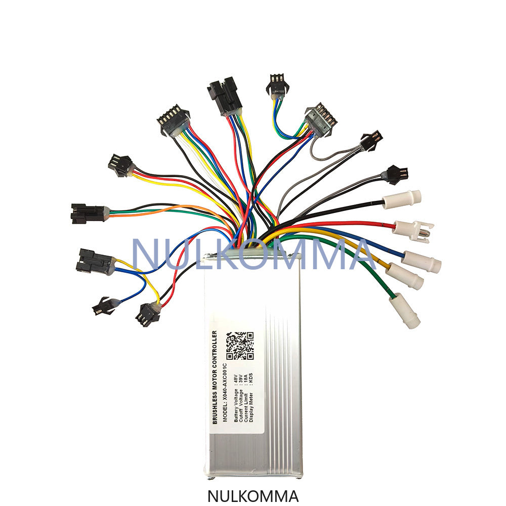 NULKOMMA Electric Bicycle BrushlessMotorController X040-AXC001C 48V 18A for ElectricScooters MTB EbikeAccessoriesSpeedController