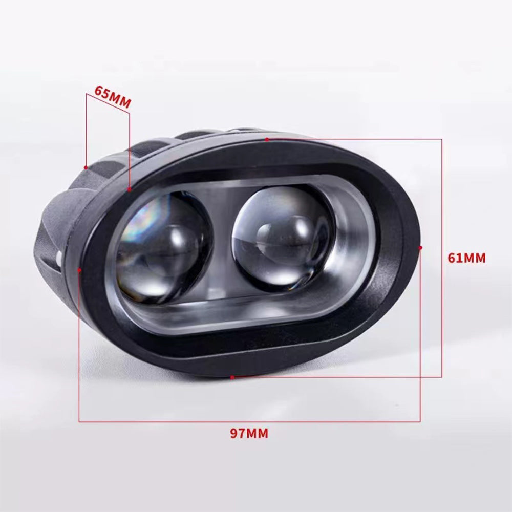 Electric Bike LED Light Super Bright Angel Eye Light Spotlight Waterproof 12V-60V Ultra Bright Safety LED Light for Ebike Scooter Mounting on Front Fork