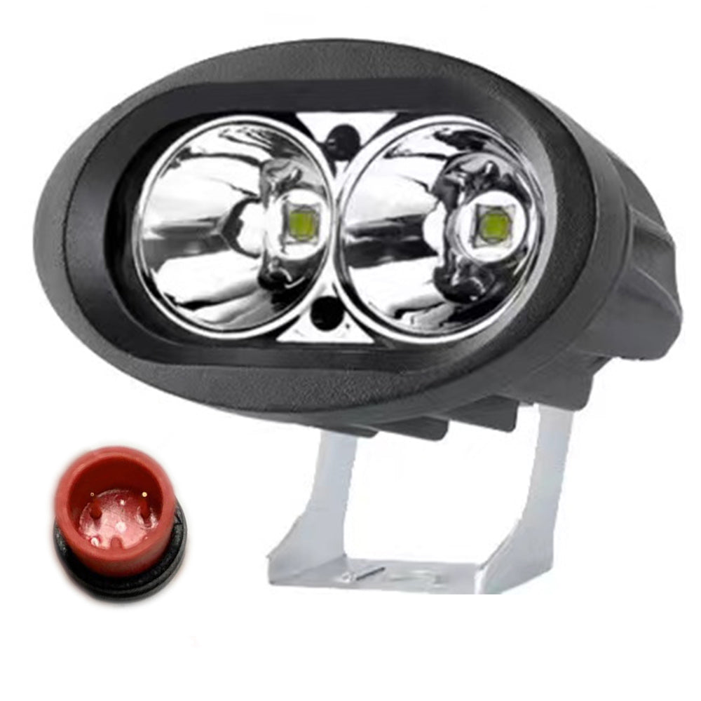 Electric Bike LED Light Super Bright Angel Eye Light Spotlight Waterproof 12V-60V Ultra Bright Safety LED Light for Ebike Scooter Mounting on Front Fork