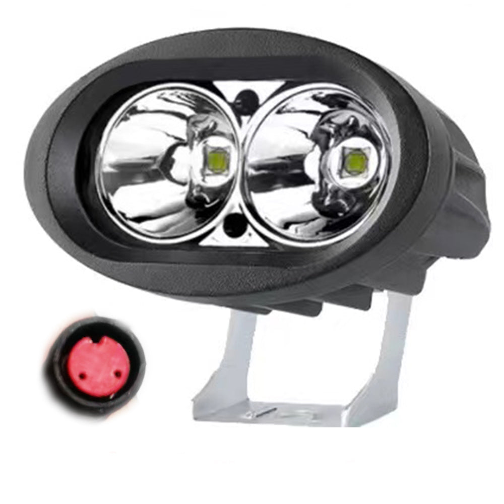 Electric Bike LED Light Super Bright Angel Eye Light Spotlight Waterproof 12V-60V Ultra Bright Safety LED Light for Ebike Scooter Mounting on Front Fork