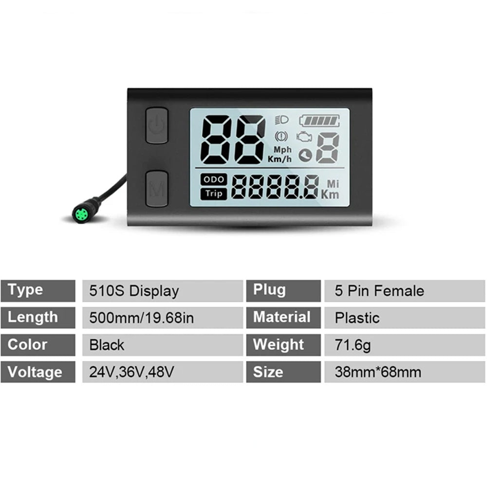 APT 510S Ebike LCD Display