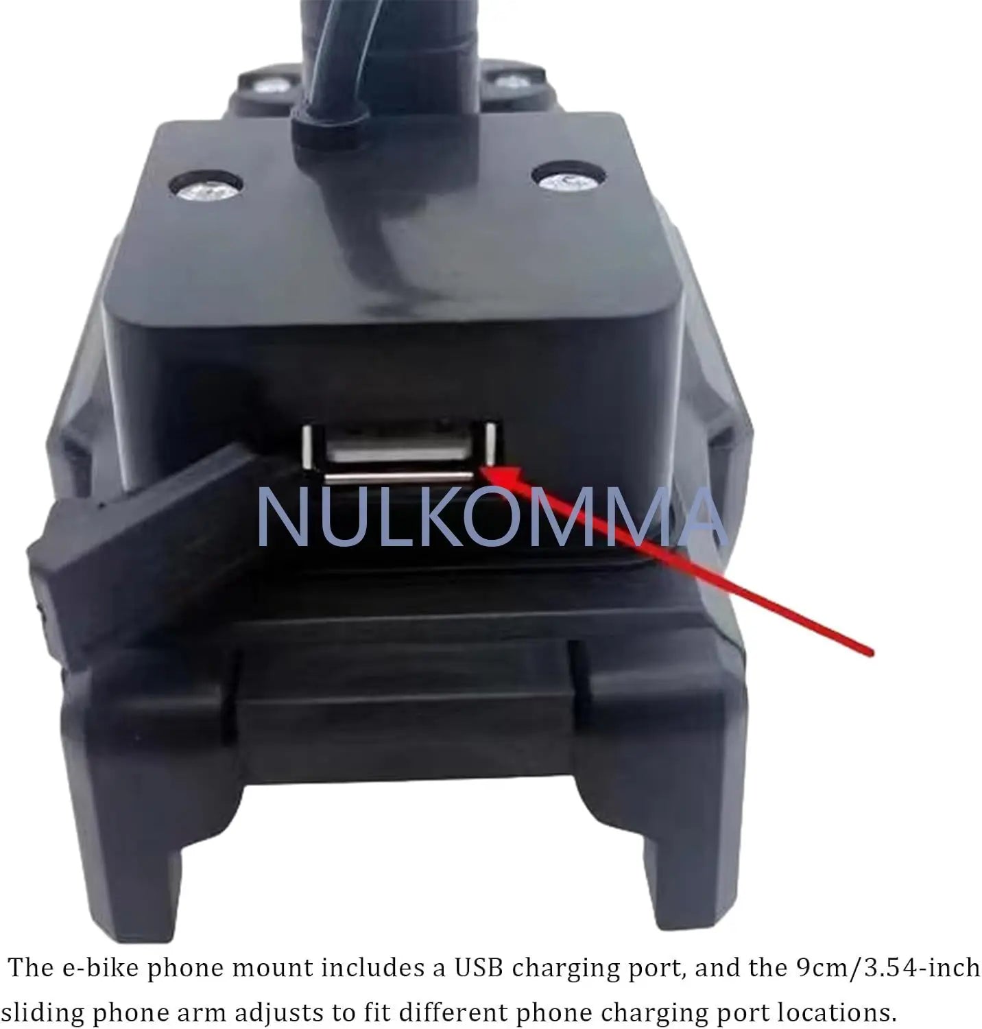 Electric Bike Phone Holder Compatible 4.1-9.3" Electric Scooter Cell Handlebar Phone Holder with USB Charging Port Motorcycle