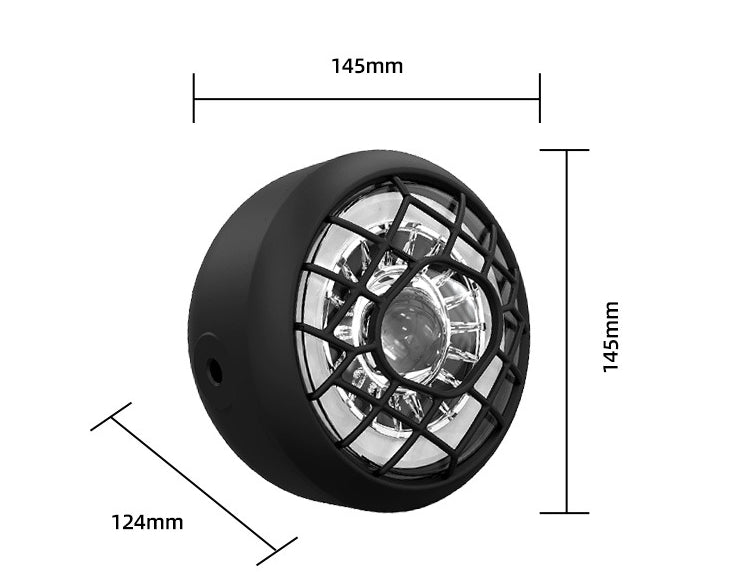 Headlight Durable Bright Front Light for Electric Bicycle 3 Pin Male Connector