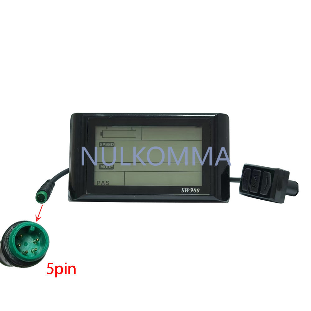 NULKOMMA SW900 EBike LCD Display Conversion Kit E-Bike Accessories Bike 36V 48V for JN Controller Waterproof Plugs
