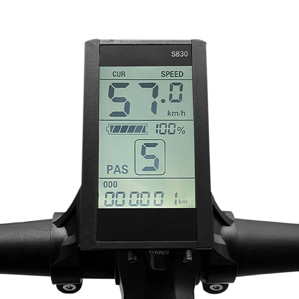 e bike display 6 pin NULKOMMA S830 Ebike LCD Display 36V Waterproof 6 Pin Male Connector