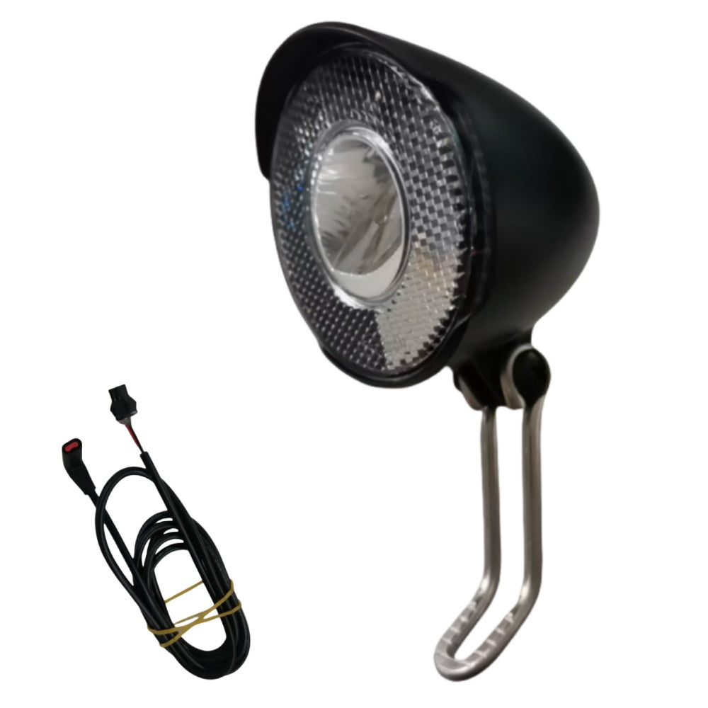 Ebike LED Headlight 6-48V Electric Bike Front Light Ultra Bright Waterproof 2pin