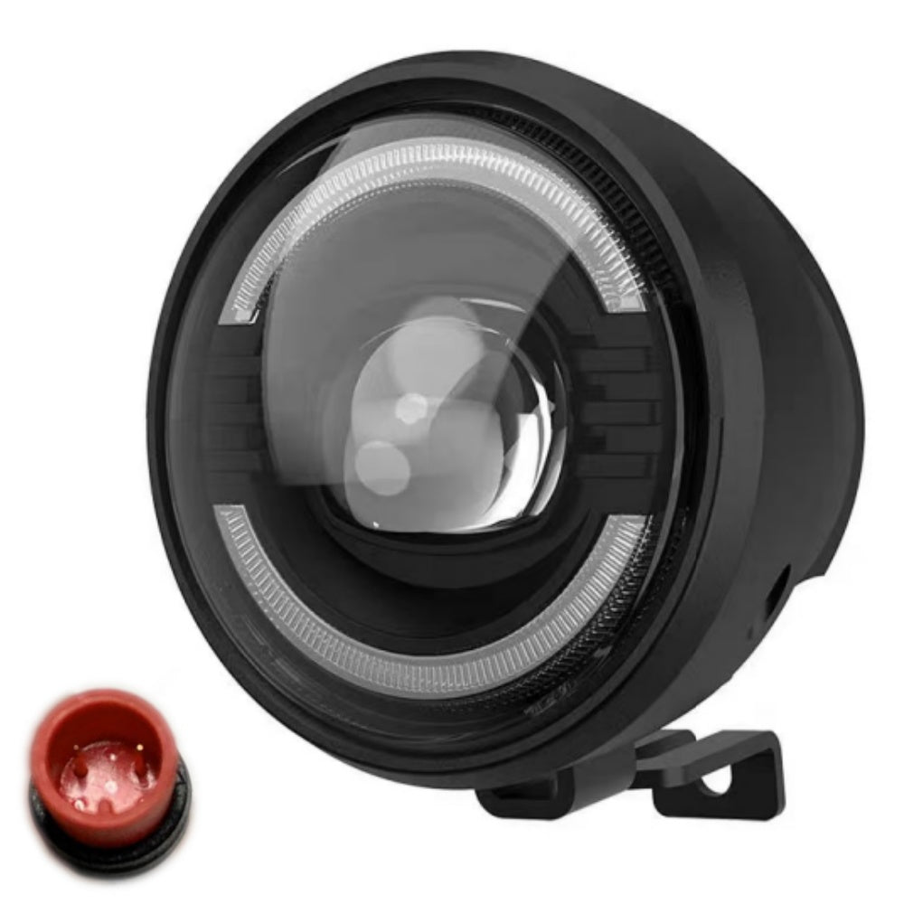 Nulkomma Ebike LED Light 36-60V Electric Bicycle Headlight with Horn