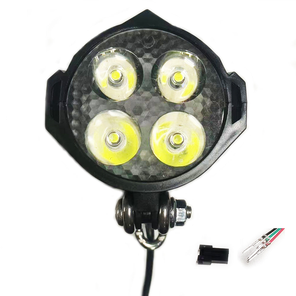 NULKOMMA Ebike Headlight 36V-48V Super Bright LED Light for Electric Bike Scooter Mountain Bike Light for Night Riding Waterproof