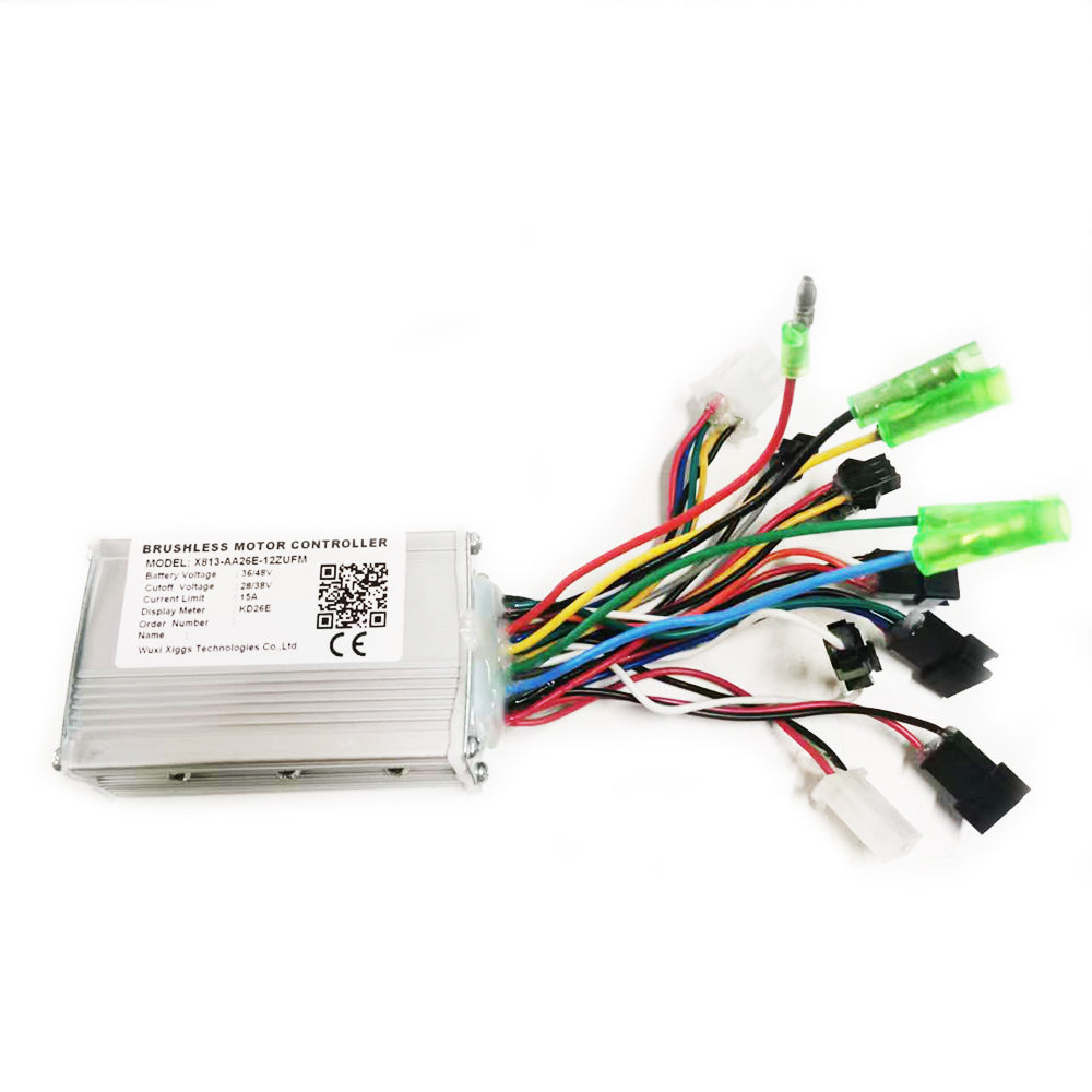 X813-AA26E-12ZUFM Brushless Motor Controller 36/48V 15A Ebike Controller for KD26E